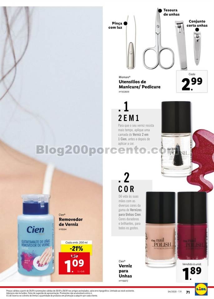 Antevisão Folheto LIDL Beleza Promoções de 20 a