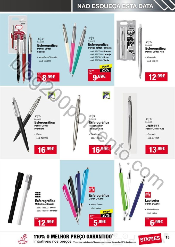 Antevisão Folheto STAPLES Agendas promoções de 
