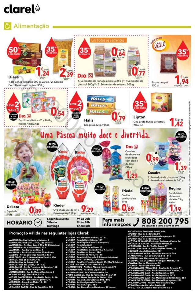 Antevisão Folheto CLAREL Promoções de 30 março