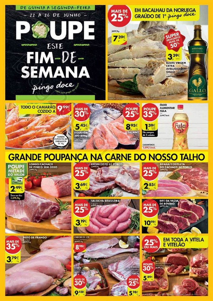 Antevisão Folheto PINGO DOCE Fim de semana de 22 