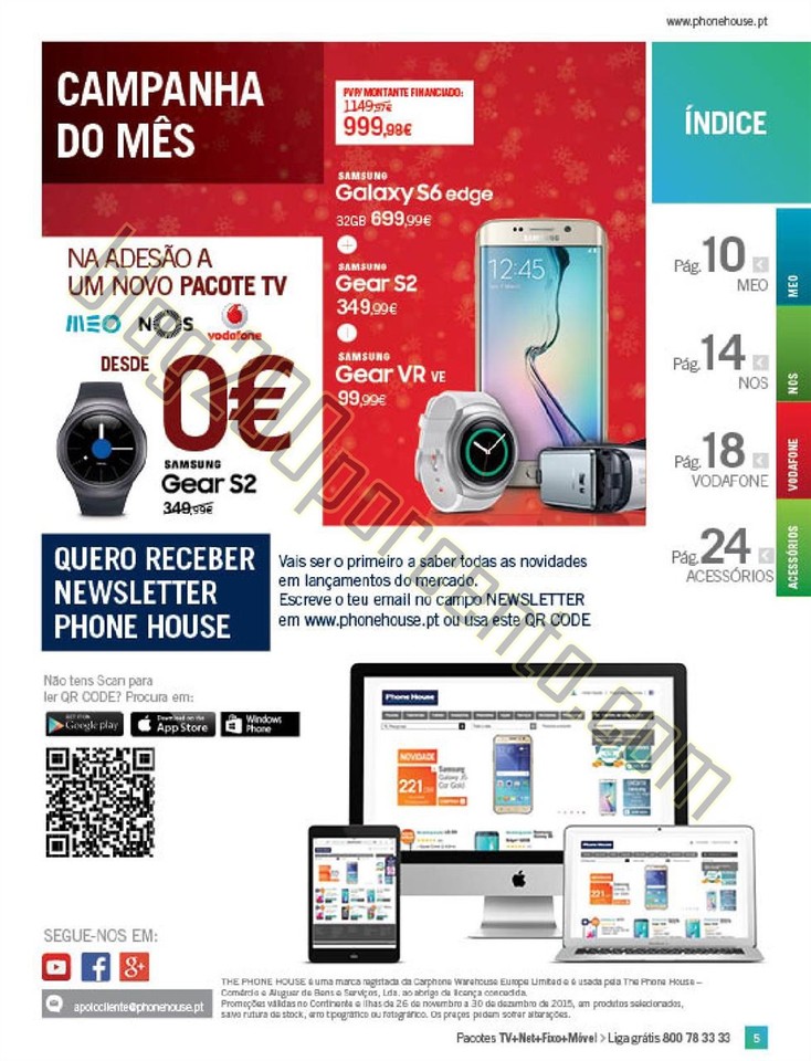 Novo Folheto PHONE HOUSE Natal promoções de 30 n