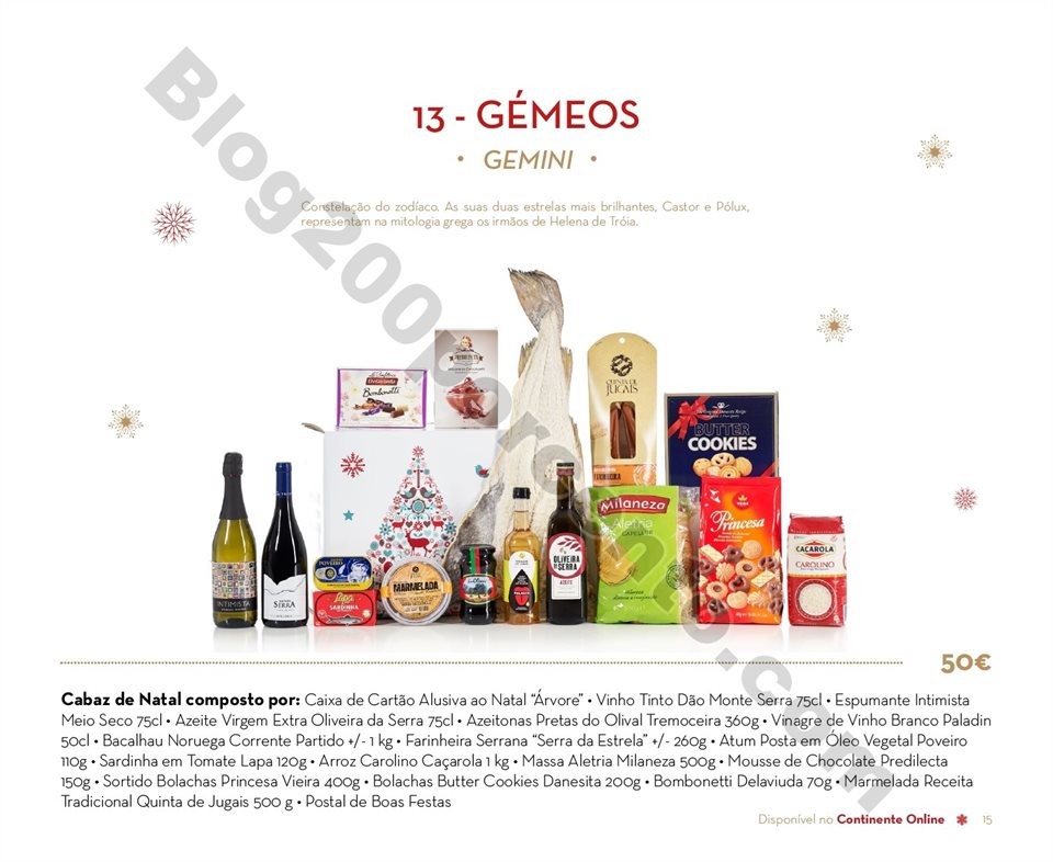 Antevisão Folheto CONTINENTE Cabazes de Natal 201