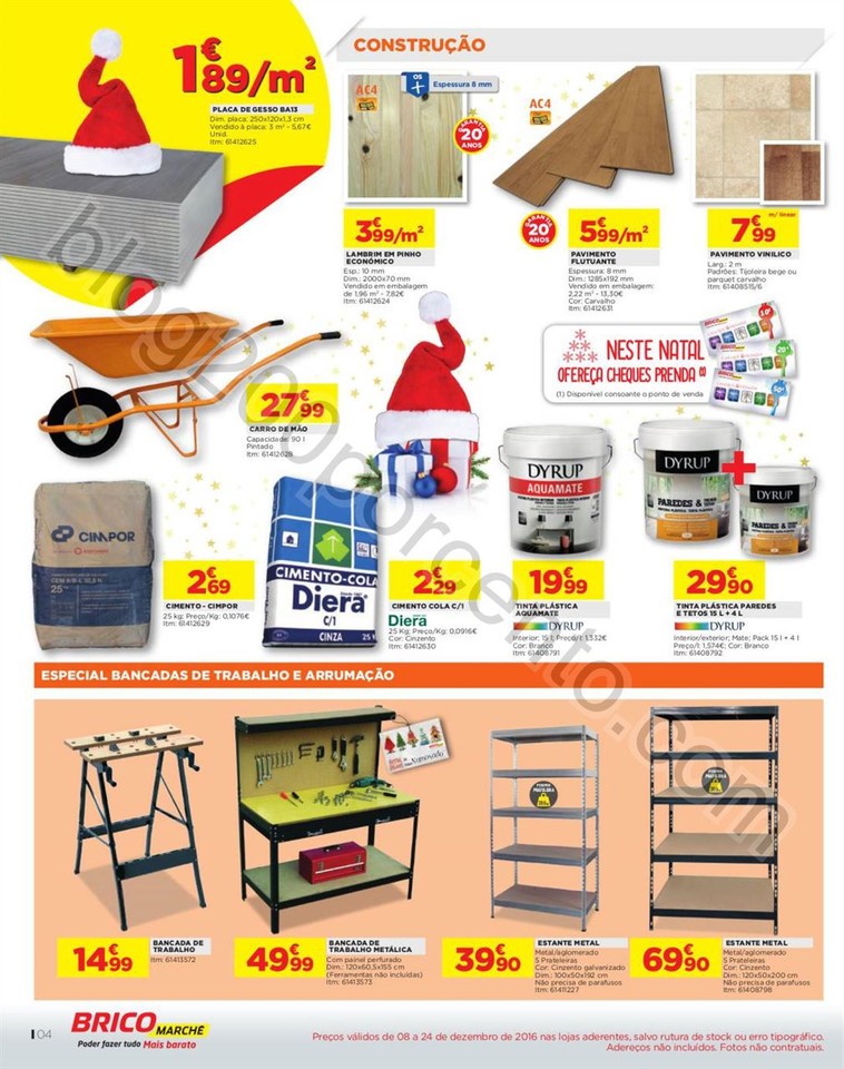 Novo Folheto BRICOMARCHÉ Promoções Natal de 8 a