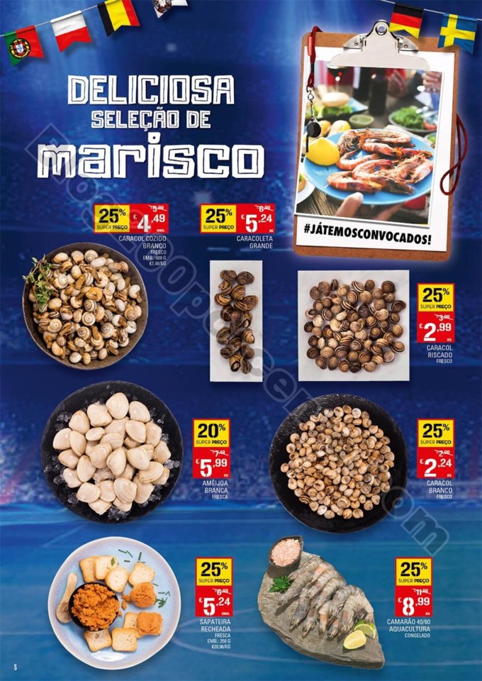 Antevisão Folheto CONTINENTE Cervejas e mariscos 