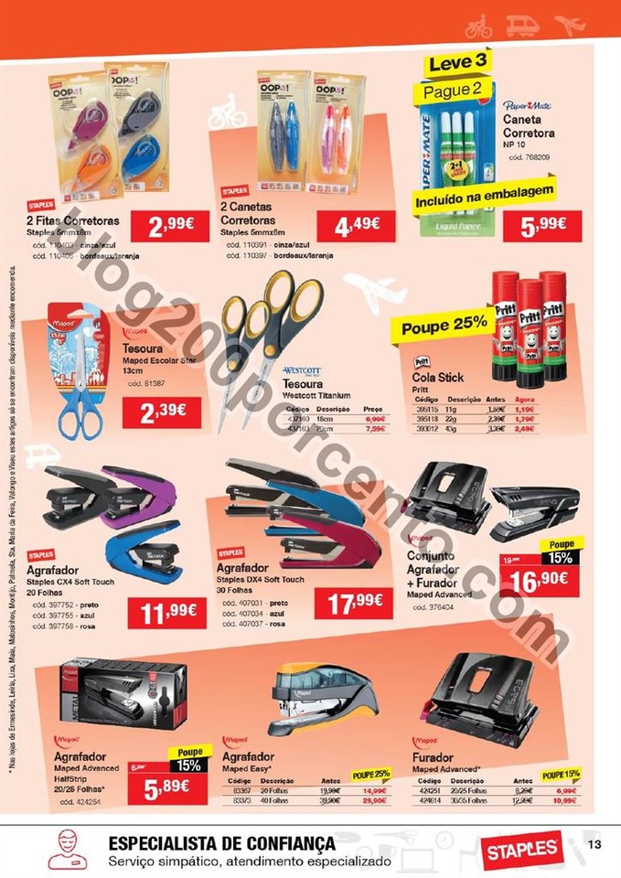 Antevisão Folheto STAPLES Promoções de 5 a 17 m
