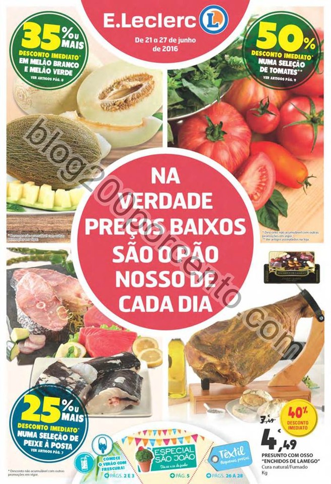 Antevisão Folheto E-LECLERC Promoções de 21 a 2