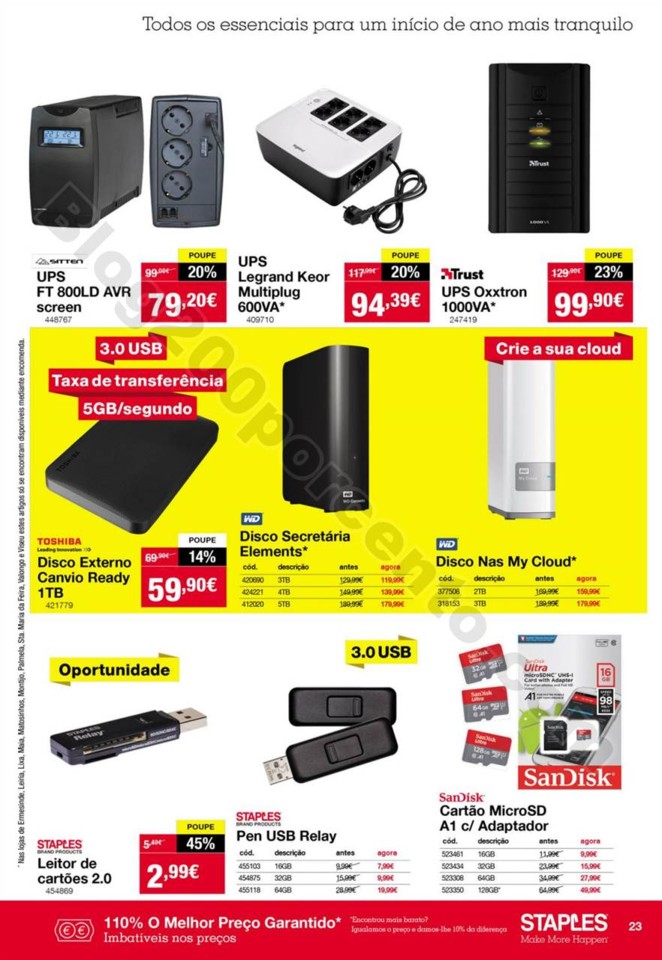 Antevisão Folheto STAPLES Promoções de 2 a 16 j