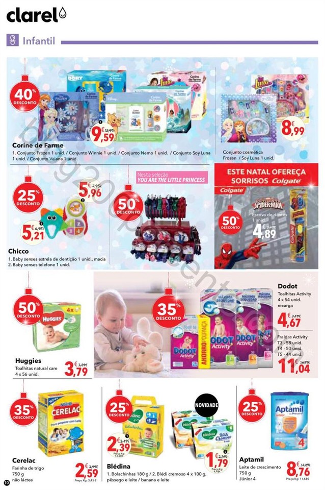 Antevisão Folheto CLAREL Natal promoções de 24 