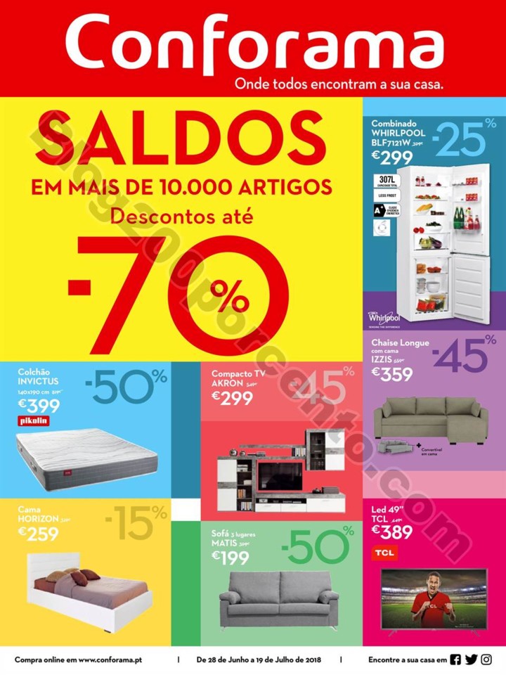 Antevisão Folheto CONFORAMA Saldos até 70% a par