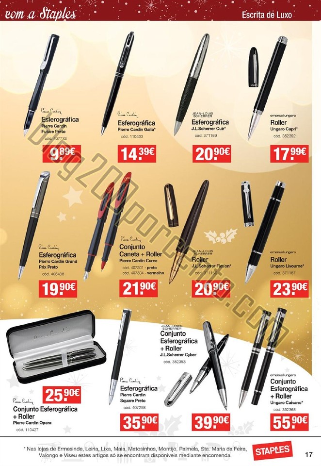 Antevisão Folheto STAPLES Natal promoções de 26