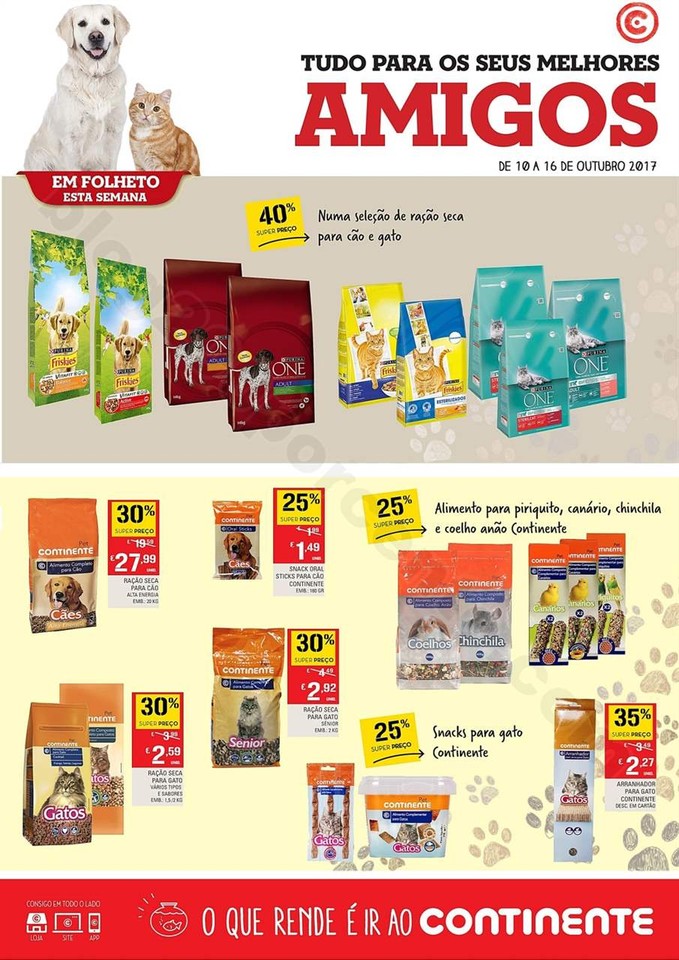 Novo Folheto Extra CONTINENTE Pets - só online de