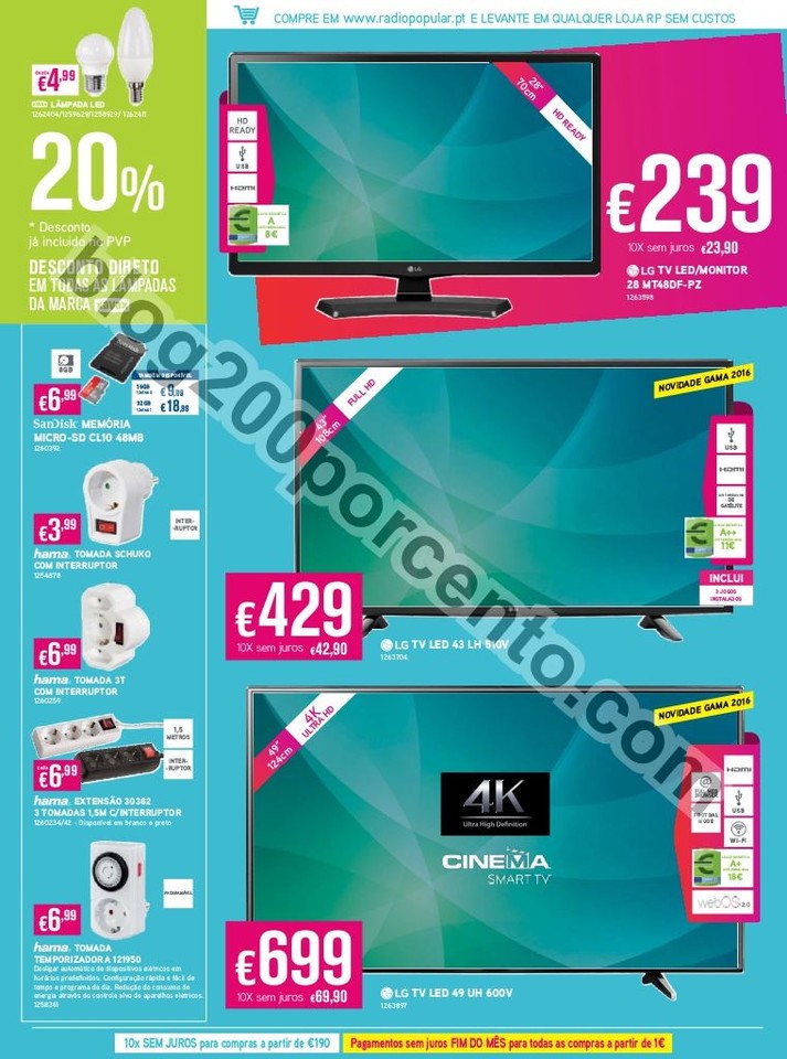 Antevisão Folheto RADIO POPULAR Promoções de 3 