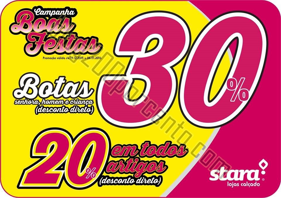 Até 30% de desconto STARA Promoções de 19 dezem