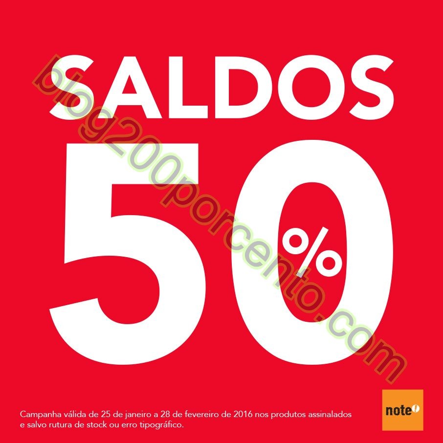 Saldos NOTE 50% de desconto em mochilas e estojos 