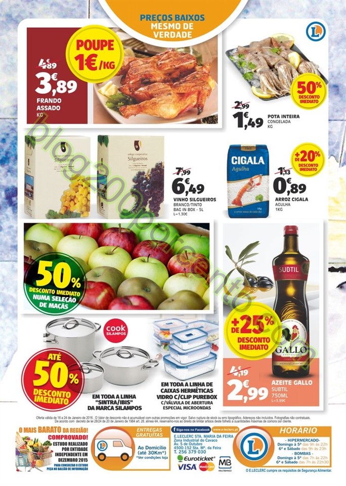 Antevisão Folheto E-LECLERC Feira de 18 a 24 jane