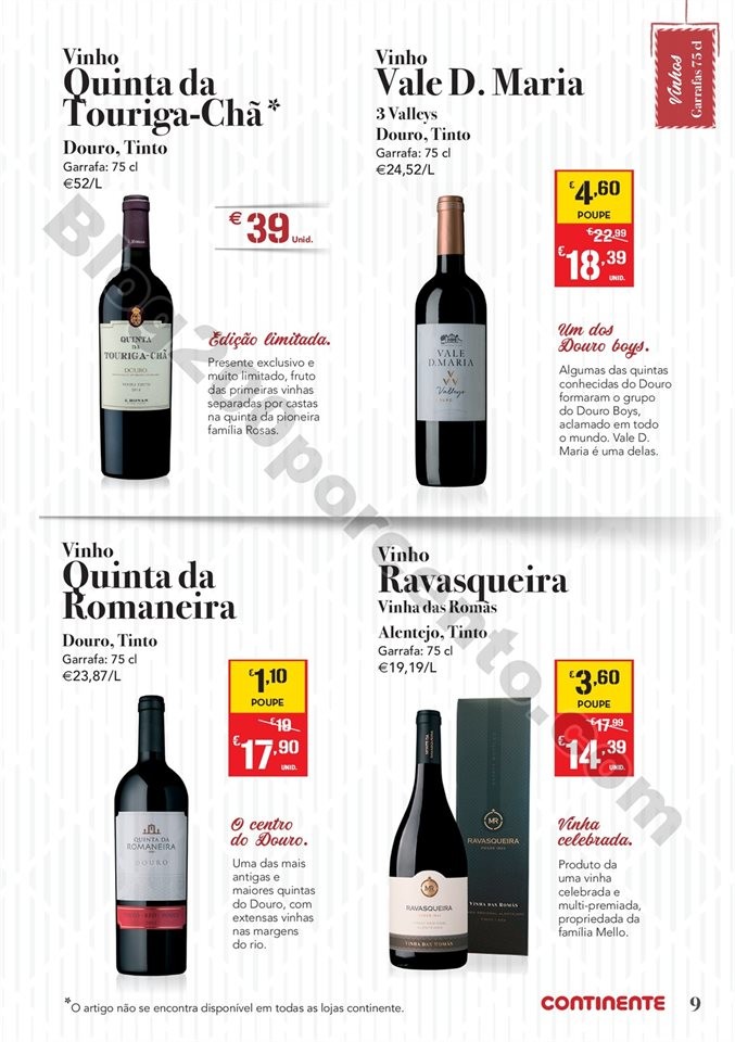 Antevisão Folheto CONTINENTE Natal bebidas Promo