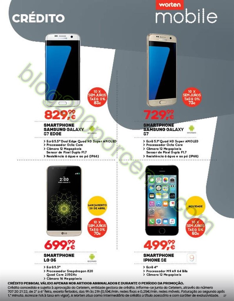 Antevisão Folheto WORTEN Mobile promoções de 11