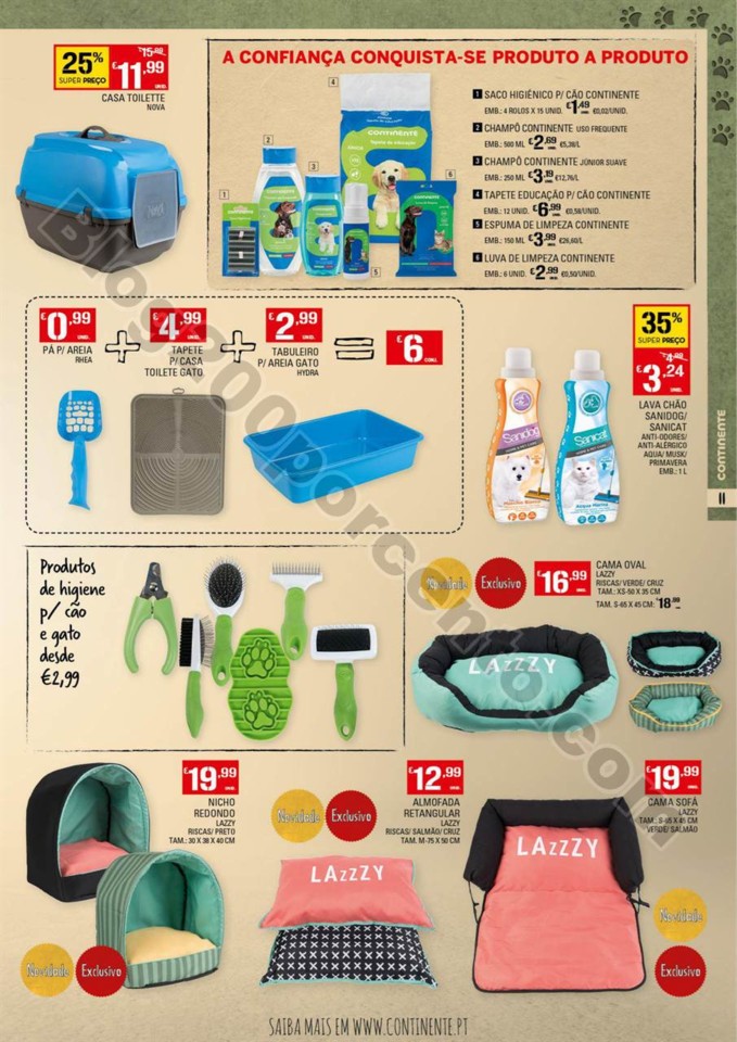 Antevisão Folheto CONTINENTE Feira animal promoç