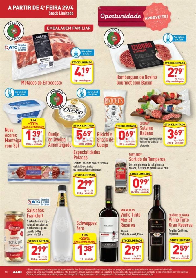 Antevisão Folheto ALDI Promoções de 29 abril a 