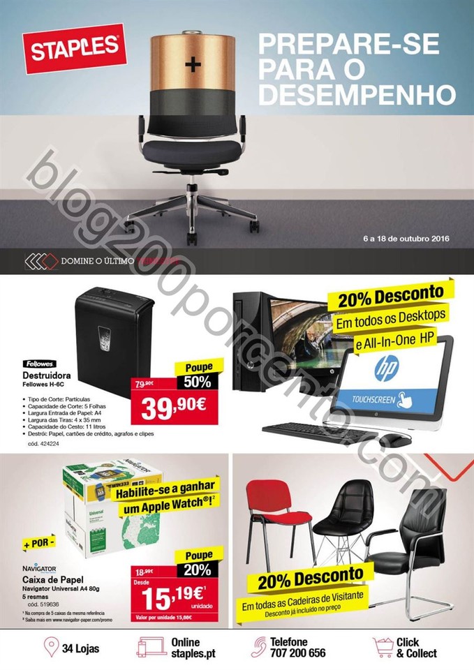 Antevisão Folheto STAPLES Produtividade de 6 a 18