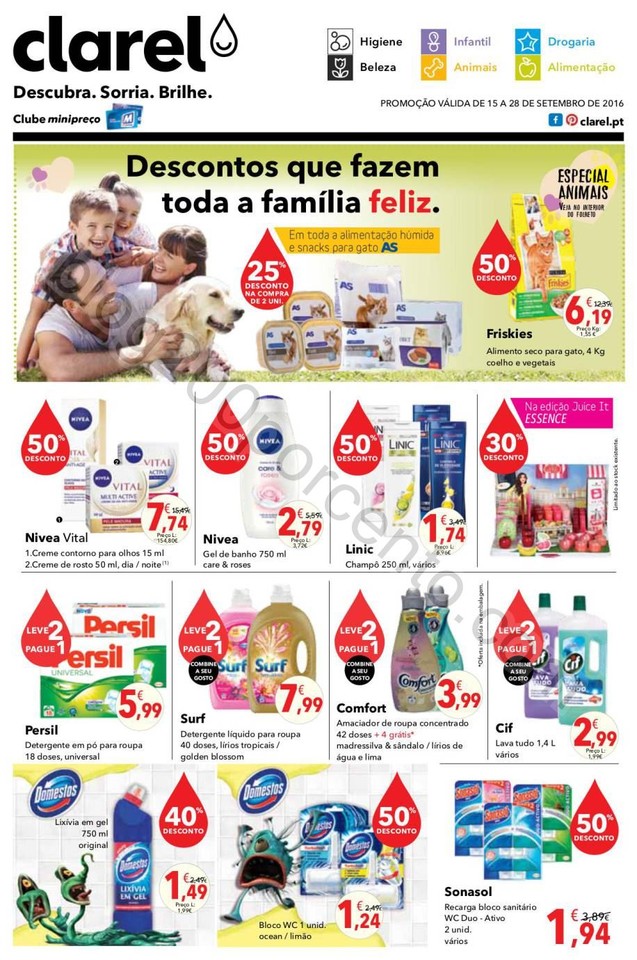 Antevisão Folheto CLAREL promoções de 15 a 28 s