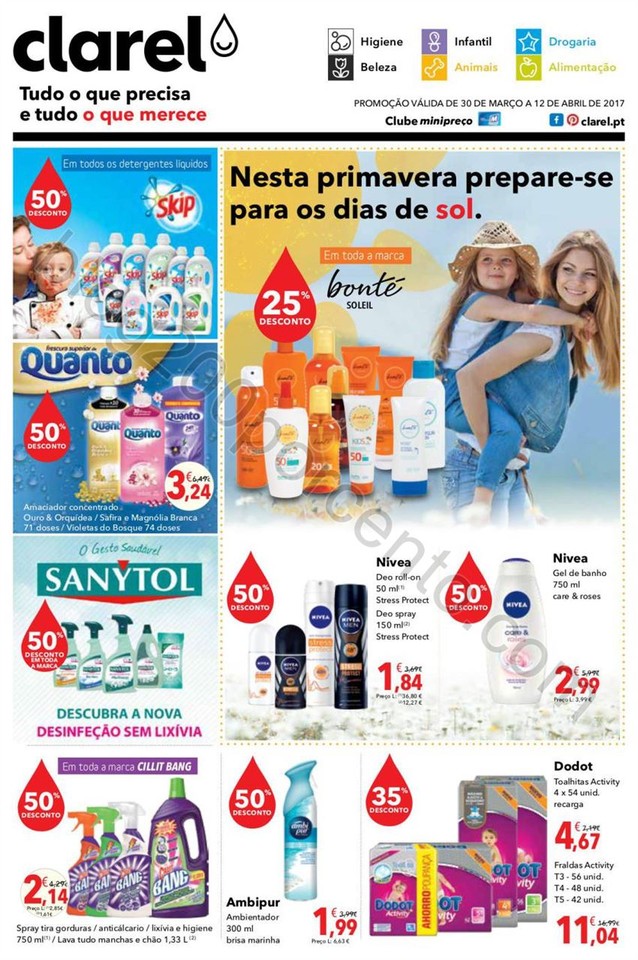 Antevisão Folheto CLAREL Promoções de 30 março