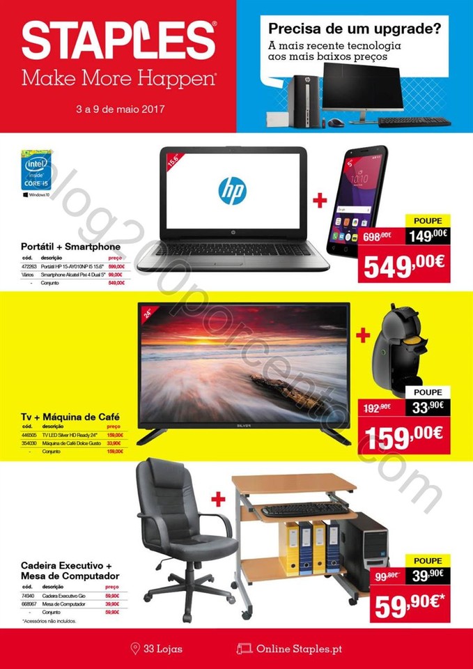 Antevisão Folheto STAPLES Promoções de 3 a 9 ma