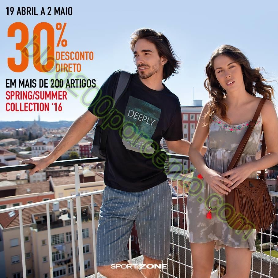 200 artigos com 30% de desconto SPORT ZONE até 2 
