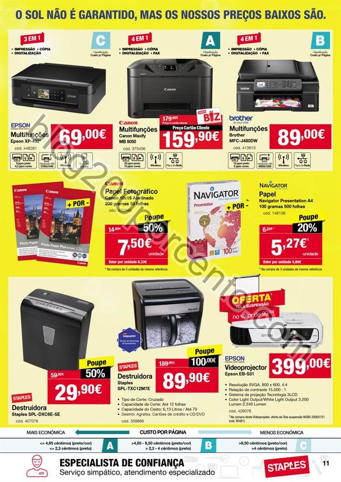 Antevisão Folheto STAPLES promoções de 28 julho