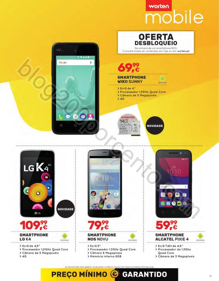 Antevisão Folheto WORTEN Mobile Promoções de 15
