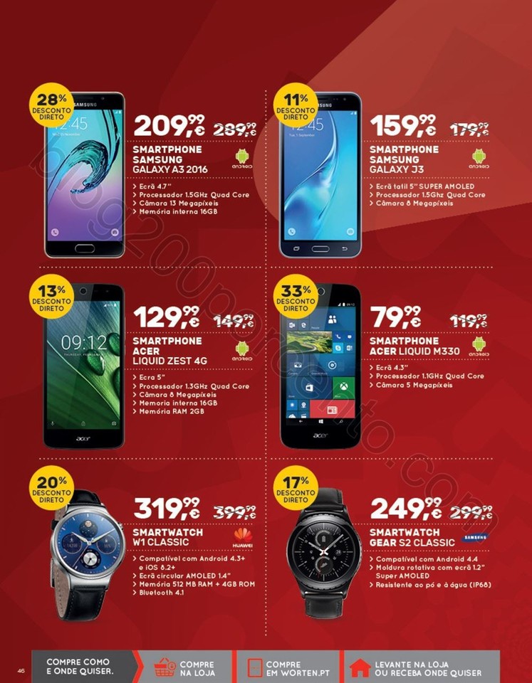 Novo Folheto WORTEN Mobile promoções até 8 feve