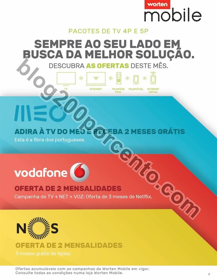 Antevisão Folheto WORTEN Mobile promoções de 9 