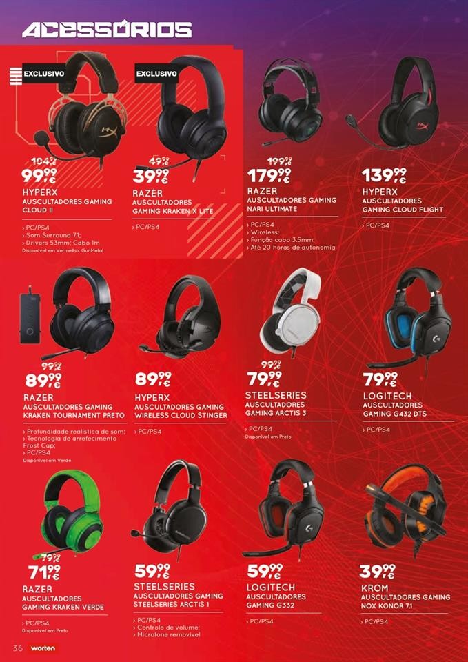 Antevisão Folheto WORTEN Gamer Promoções até 1
