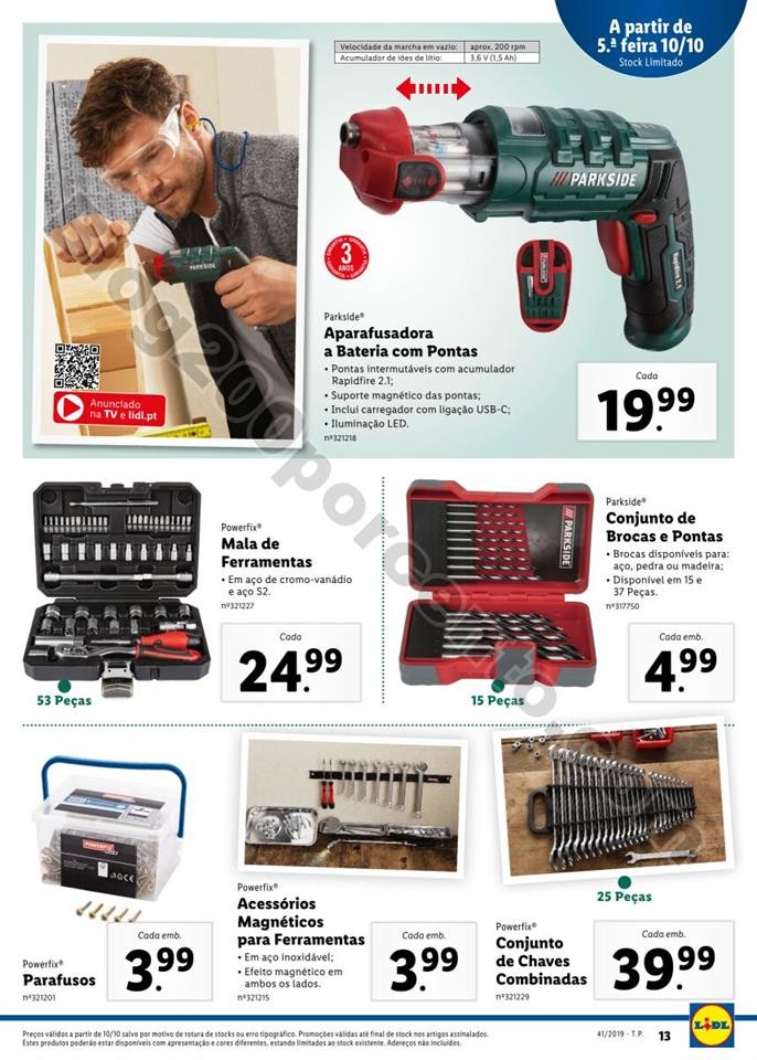 Antevisão Folheto LIDL Bazar Promoções 7 e 13 o