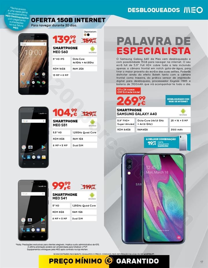 Antevisão Folheto WORTEN Mobile Promoções de 3 