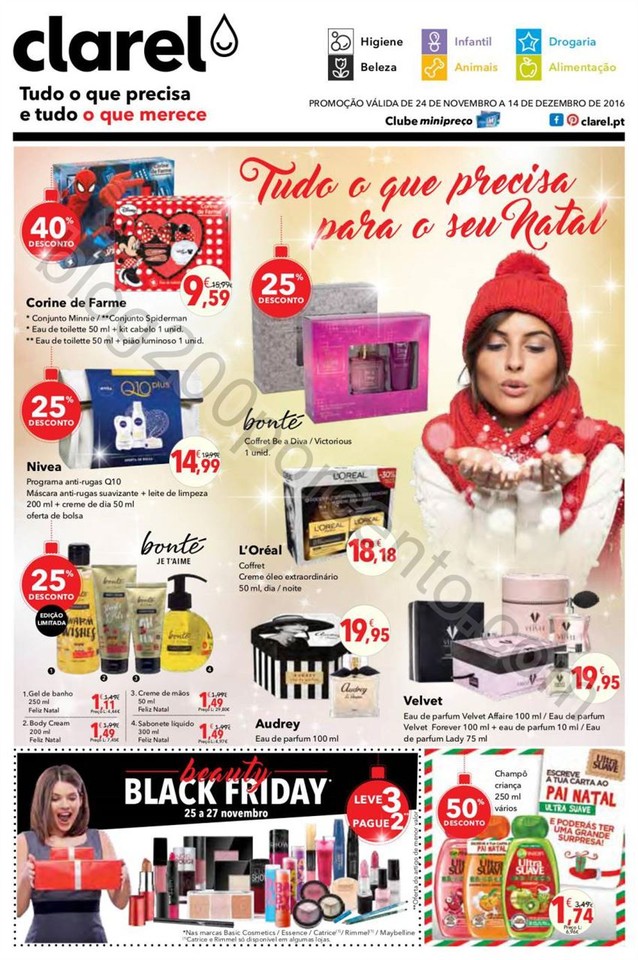 Antevisão Folheto CLAREL Natal promoções de 24 