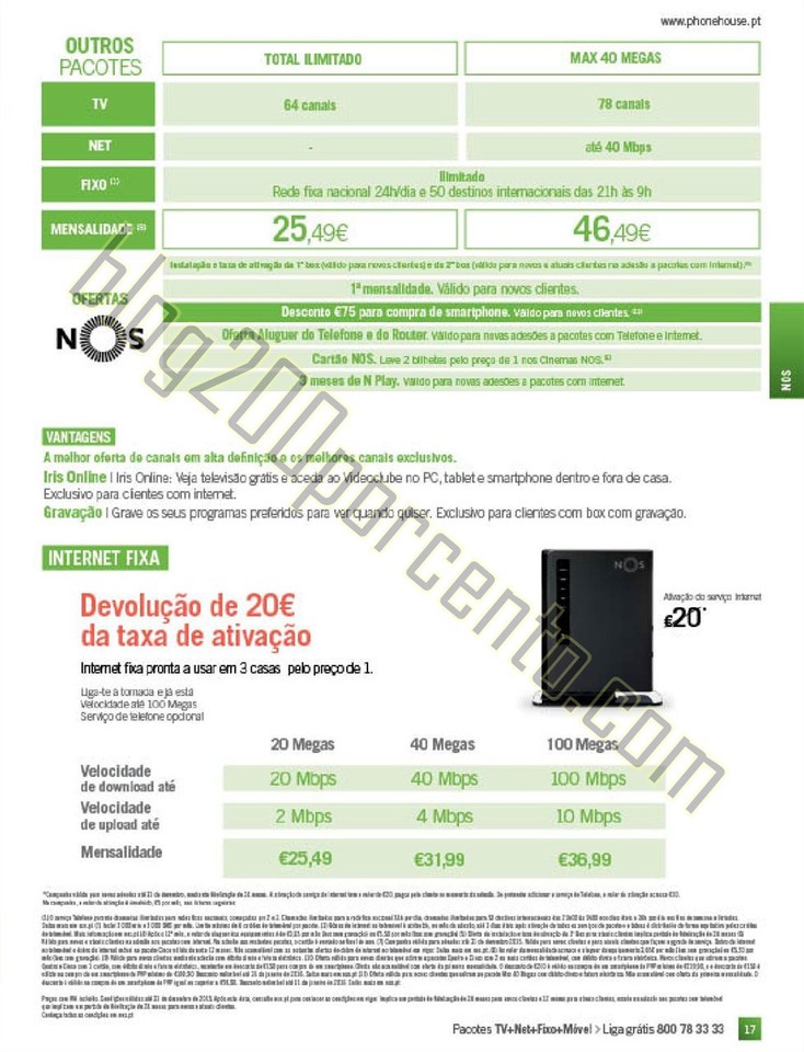 Novo Folheto PHONE HOUSE Natal promoções de 30 n