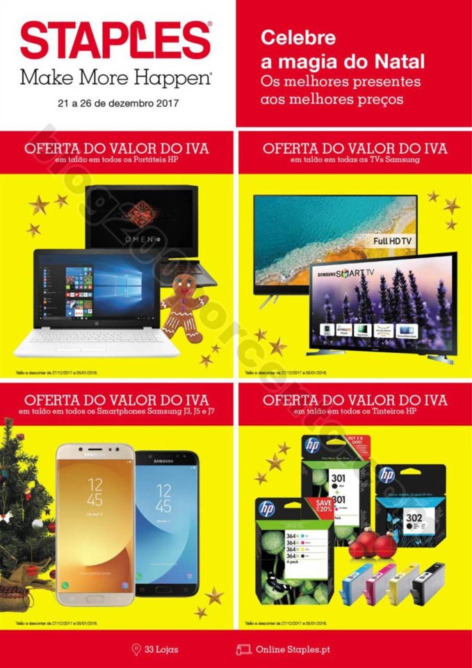 Antevisão Folheto STAPLES promoções de 21 a 26 