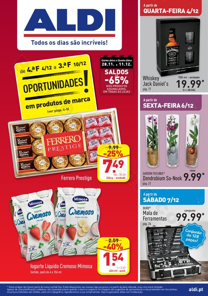 Antevisão Folheto ALDI Promoções a partir de 4 