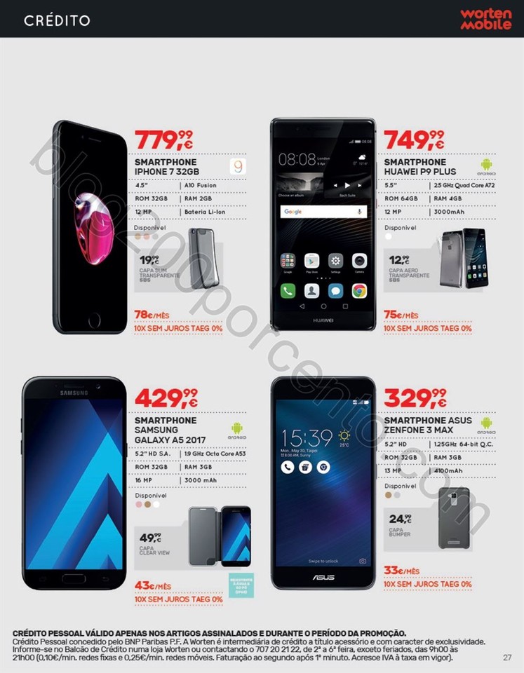 Antevisão Folheto WORTEN Mobile promoções de17 