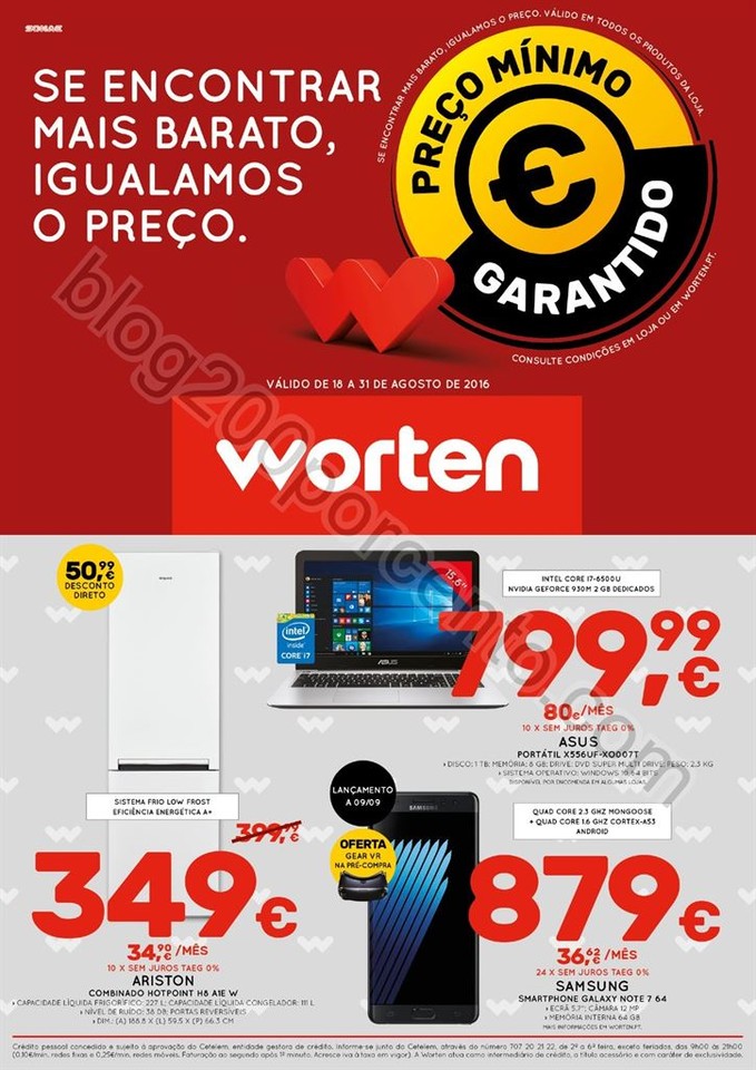 Novo Folheto WORTEN Promoções de 18 a 31 agosto 