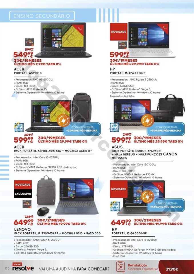 Antevisão Folheto WORTEN Regresso às aulas promo