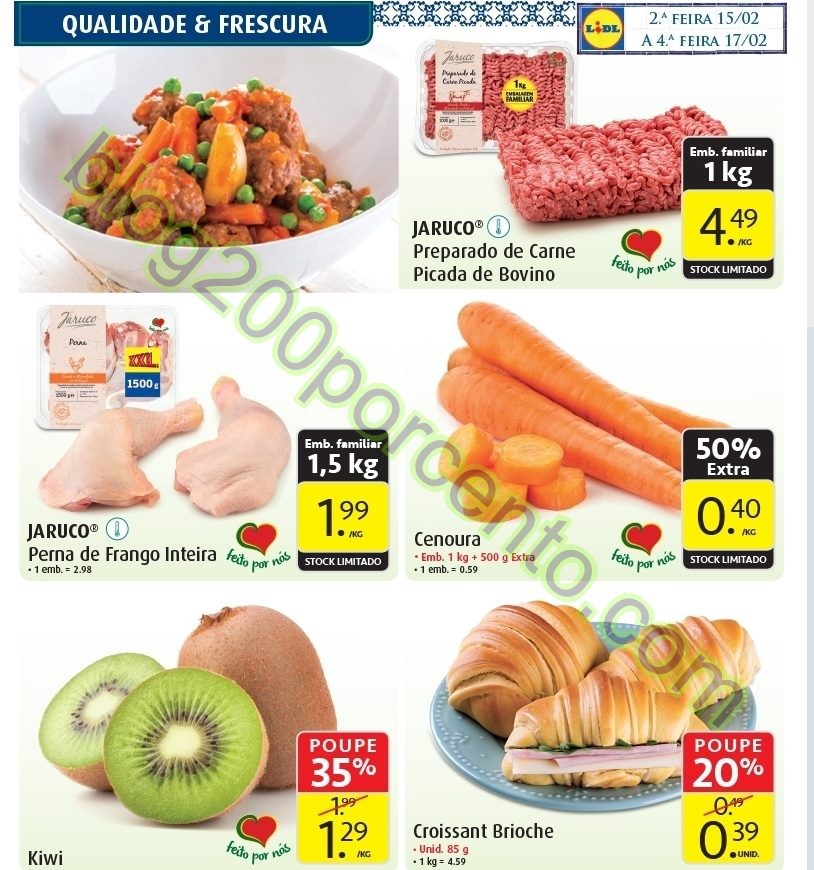 Antevisão Folheto LIDL Promoções de 15 a 17 fev