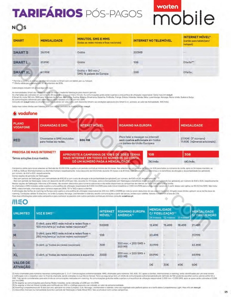 Antevisão Folheto WORTEN Mobile Promoções de 15
