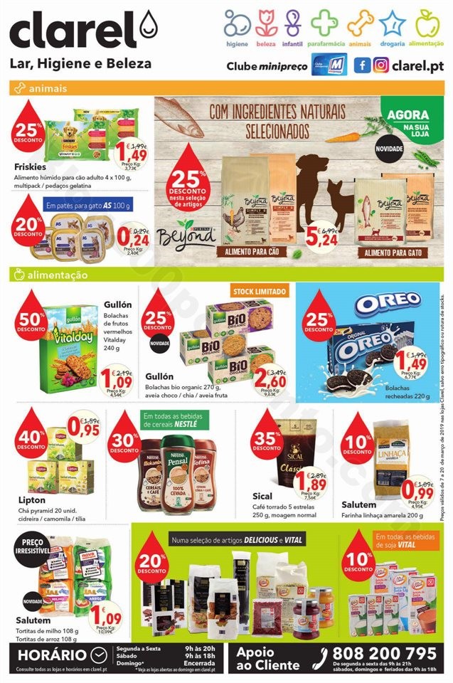 Antevisão Folheto CLAREL Promoções de 7 a 20 ma