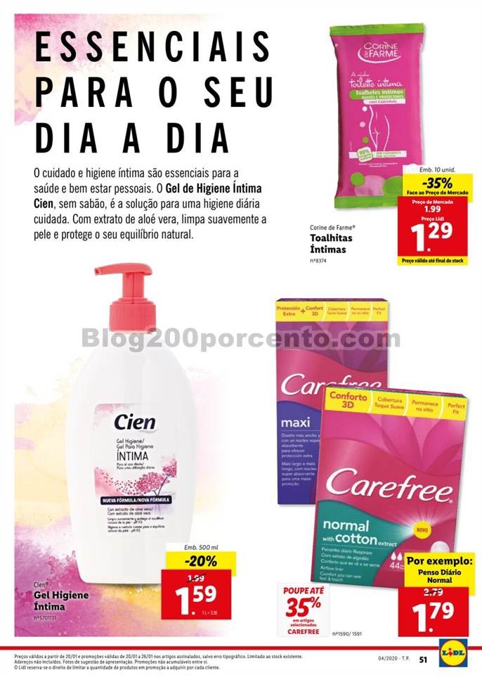 Antevisão Folheto LIDL Beleza Promoções de 20 a