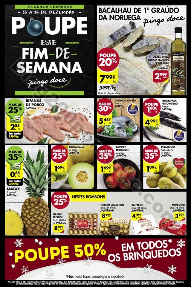 fim de semana madeira PINGO DOCE 13 a 16 dezembro 
