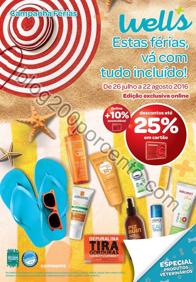 Novo Folheto WELLS promoções de 26 julho a 22 ag
