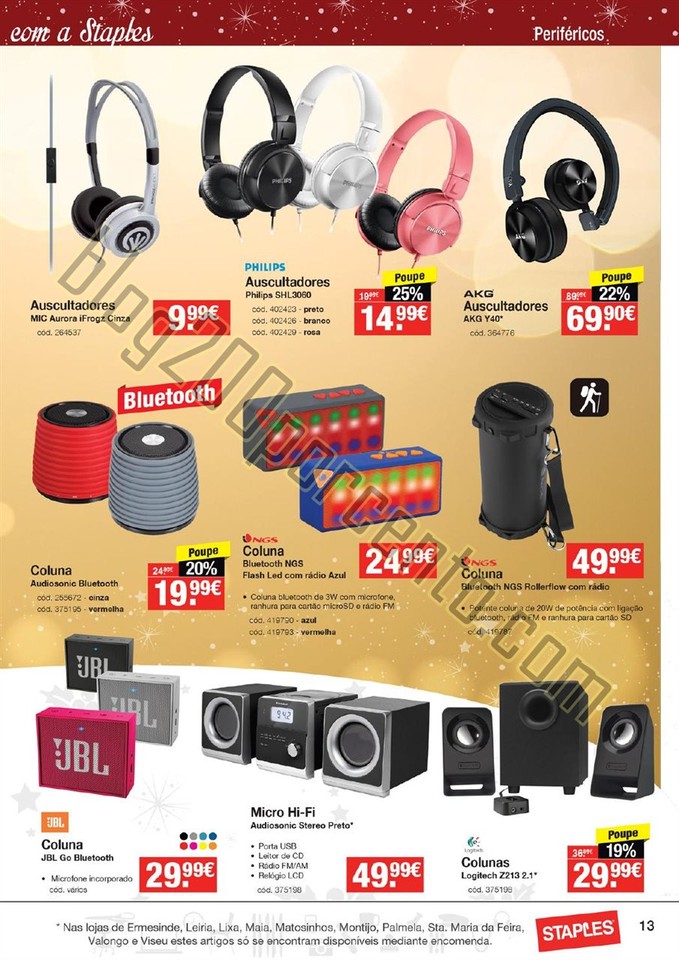 Antevisão folhetoSTAPLES Promoções Natal de 10 