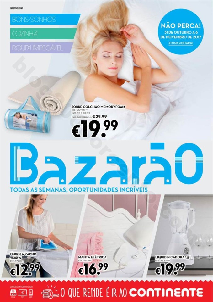 Antevisão Folheto CONTINENTE Bazarão de 31 outub